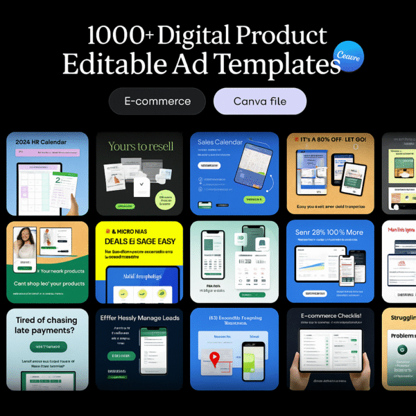 Canva Ad EditableTemplates Bundle: 1000+ Winning Facebook & Instagram Ads